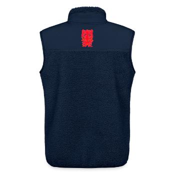 Proyecto_nuevo_-6-_-1-_-9-_-1- - Unisex Sherpa Gilet by Stanley/Stella - navy - Back - AI Model Male 178 light (178cm)