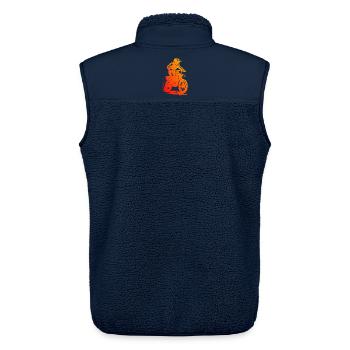Motocross Motiv für echte Liebhaber - Unisex Sherpaweste von Stanley/Stella - Navy - Hinten - AI Model Male 178 light (178cm)