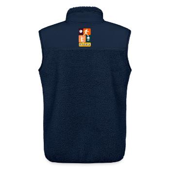 Dominer le terrain - Basket-ball - Veste sans manches sherpa unisexe Stanley/Stella - marine - Dos - AI Model Male 178 light (178cm)