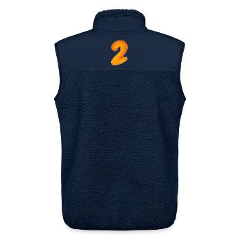 2 - Unisex Sherpaweste von Stanley/Stella - Navy - Hinten - AI Model Male 178 light (178cm)