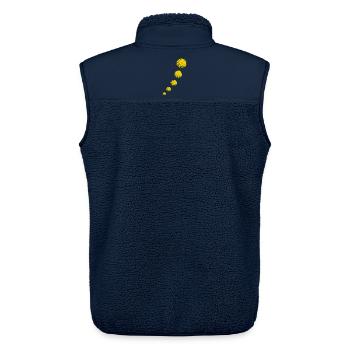 DANDELIONS II - Unisex Sherpa Gilet by Stanley/Stella - navy - Back - AI Model Male 178 light (178cm)