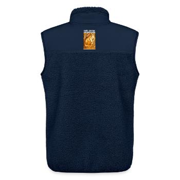 Erst Kaffee Dann Menschen Vintage Pin-Up Geschenk - Unisex Sherpaweste von Stanley/Stella - Navy - Hinten - AI Model Male 178 light (178cm)