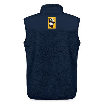 Panda - Unisex Sherpaweste von Stanley/Stella - Navy - Hinten - AI Model Male 178 light (178cm)