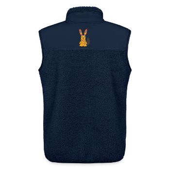 Exotischer Fantasy-Gepard mit Regenbogenfederohren - Unisex Sherpaweste von Stanley/Stella - Navy - Hinten - AI Model Male 178 light (178cm)