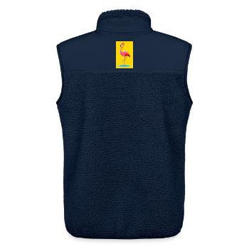 Flamant - Veste sans manches sherpa unisexe Stanley/Stella - marine - Dos - AI Model Male 178 light (178cm)