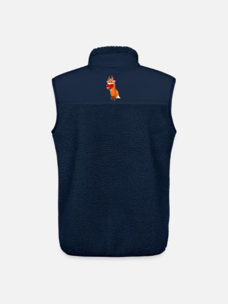 Fox Bride Heart Wedding - Unisex Sherpa Gilet by Stanley/Stella - navy
