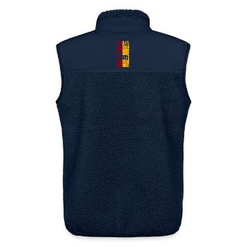 Rom T-Shirt Design Grunge Effekt Roma Rom Rome - Unisex Sherpaweste von Stanley/Stella - Navy - Hinten - AI Model Male 178 light (178cm)