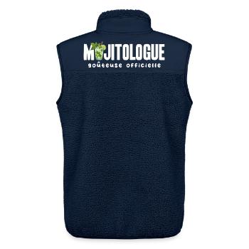 Mojitologe T-Shirt Humor Frauen Abend Mojito - Unisex Sherpaweste von Stanley/Stella - Navy - Hinten - AI Model Male 178 light (178cm)