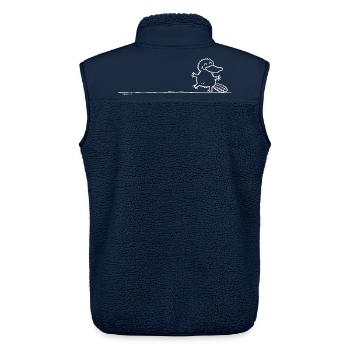 Schnabeltier Line Art Platypus Tiermotiv - Unisex Sherpaweste von Stanley/Stella - Navy - Hinten - AI Model Male 178 light (178cm)