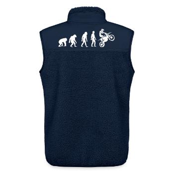 Entwicklung zum Motorradfahrer - Unisex Sherpaweste von Stanley/Stella - Navy - Hinten - AI Model Male 178 light (178cm)