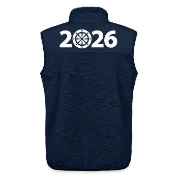 Seafaring 2026, Boating 2026, Captain 2026 - Unisex Sherpa Gilet by Stanley/Stella - navy - Back - AI Model Male 178 light (178cm)