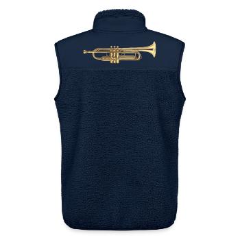 Trompete - Unisex Sherpaweste von Stanley/Stella - Navy - Hinten - AI Model Male 178 light (178cm)