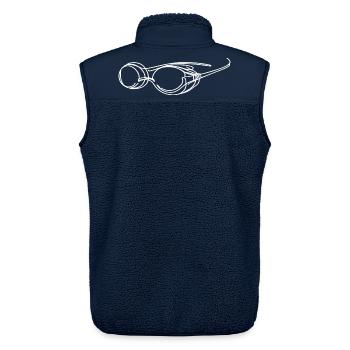 Schwimmbrille Skizze - Unisex Sherpaweste von Stanley/Stella - Navy - Hinten - AI Model Male 178 light (178cm)