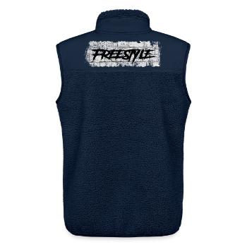 freestyle - Unisex Sherpa Gilet by Stanley/Stella - navy - Back - AI Model Male 178 light (178cm)