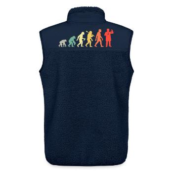 Chemiker Evolution Chemielehrer Chemie Laborant - Unisex Sherpaweste von Stanley/Stella - Navy - Hinten - AI Model Male 178 light (178cm)