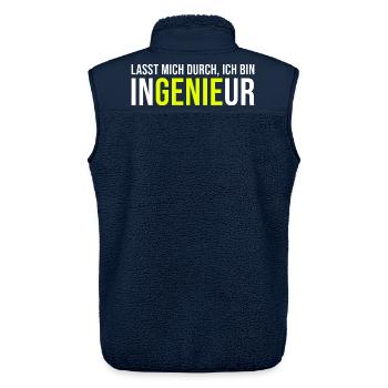Genie Ingenieur - Unisex Sherpaweste von Stanley/Stella - Navy - Hinten - AI Model Male 178 light (178cm)