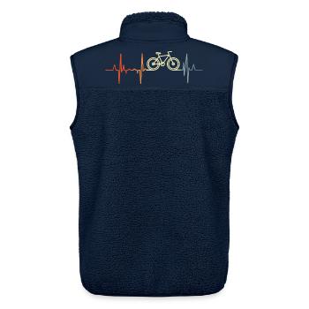 Radfahrer Herzschlag - Unisex Sherpaweste von Stanley/Stella - Navy - Hinten - AI Model Male 178 light (178cm)