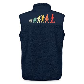 Retro Roller Evolution Elektroroller Rollerfahrer - Unisex Sherpaweste von Stanley/Stella - Navy - Hinten - AI Model Male 178 light (178cm)