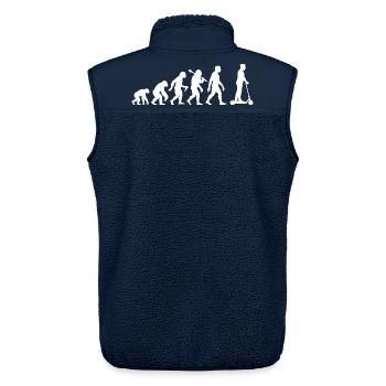 Roller Evolution Rollerfahrer Elektroroller - Unisex Sherpaweste von Stanley/Stella - Navy - Hinten - AI Model Male 178 light (178cm)