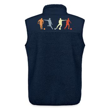 Fußballspieler Zeichnung - Unisex Sherpaweste von Stanley/Stella - Navy - Hinten - AI Model Male 178 light (178cm)