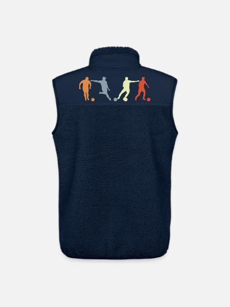 Soccer Player Drawing - Unisex Sherpa Gilet by Stanley/Stella - navy