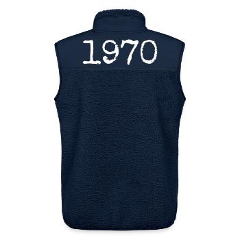 Legendär seit 1970 - Unisex Sherpaweste von Stanley/Stella - Navy - Hinten - AI Model Male 178 light (178cm)