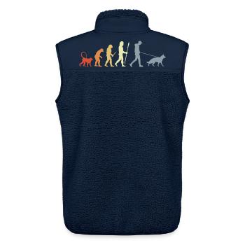 German Shepherd Owner Evolution - Unisex Sherpaweste von Stanley/Stella - Navy - Hinten - AI Model Male 178 light (178cm)
