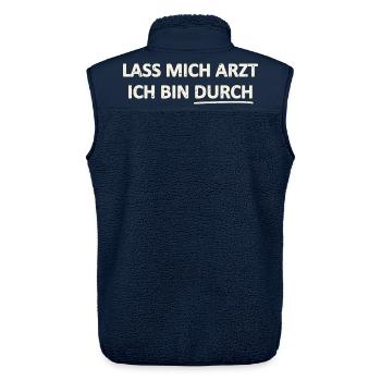 Lustiger Spruch Party Festival - Unisex Sherpaweste von Stanley/Stella - Navy - Hinten - AI Model Male 178 light (178cm)