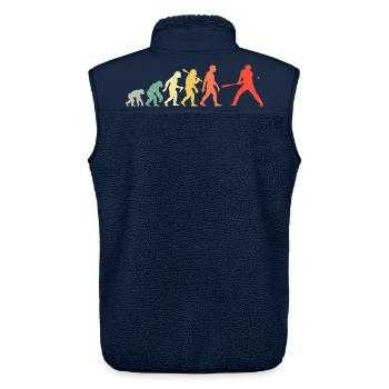 Baseball Evolution Baseballspieler Batter Retro - Unisex Sherpaweste von Stanley/Stella - Navy - Hinten - AI Model Male 178 light (178cm)