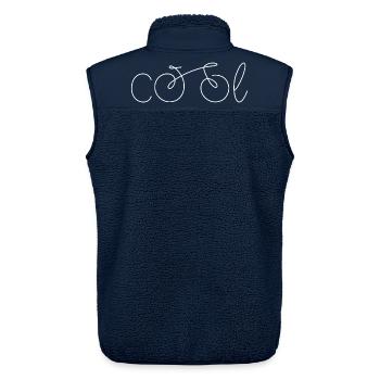 Bike Cool - Veste sans manches sherpa unisexe Stanley/Stella - marine - Dos - AI Model Male 178 light (178cm)