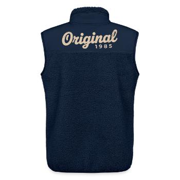 Geburtstagsgeschenk 1985 | Geboren 1985 - Unisex Sherpaweste von Stanley/Stella - Navy - Hinten - AI Model Male 178 light (178cm)