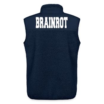 Brainrot - Unisex Sherpaweste von Stanley/Stella - Navy - Hinten - AI Model Male 178 light (178cm)