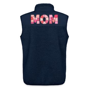 DIY Patchwork Style Mom Typografie Mama - Unisex Sherpaweste von Stanley/Stella - Navy - Hinten - AI Model Male 178 light (178cm)