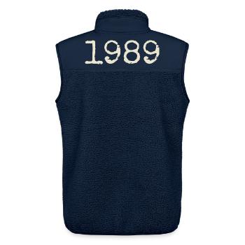 1989 Birthday Gift - Awesome since 1989 - Unisex Sherpa Gilet by Stanley/Stella - navy - Back - AI Model Male 178 light (178cm)