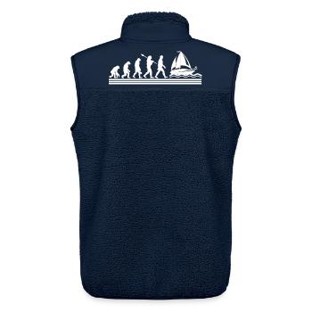 Segeln Segler Segelboot Evolution - Unisex Sherpaweste von Stanley/Stella - Navy - Hinten - AI Model Male 178 light (178cm)
