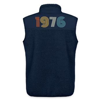 1976 Geschenk 1976 Vintage 1976 - Unisex Sherpaweste von Stanley/Stella - Navy - Hinten - AI Model Male 178 light (178cm)