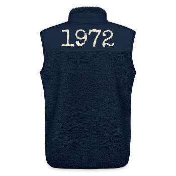 Cadeau Anniversaire 1972 - Génial depuis 1972 - Veste sans manches sherpa unisexe Stanley/Stella - marine - Dos - AI Model Male 178 light (178cm)