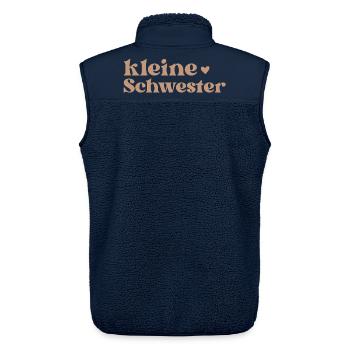 kleine Schwester - Unisex Sherpa Gilet by Stanley/Stella - navy - Back - AI Model Male 178 light (178cm)
