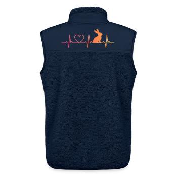 Kaninchen Herzschlag Hase Karnickel Häschen - Unisex Sherpaweste von Stanley/Stella - Navy - Hinten - AI Model Male 178 light (178cm)