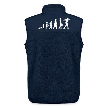 Vom Mädchen zur Rollschuhläuferin - Unisex Sherpaweste von Stanley/Stella - Navy - Hinten - AI Model Male 178 light (178cm)