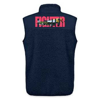 Fighter P-51 - Unisex Sherpaweste von Stanley/Stella - Navy - Hinten - AI Model Male 178 light (178cm)