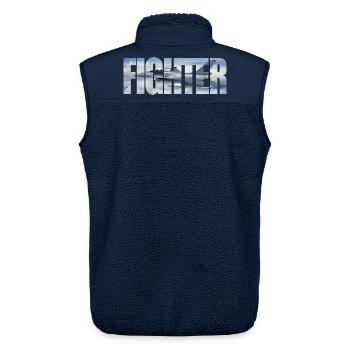 Fighter F-16 Fighting Falcon - Unisex Sherpaweste von Stanley/Stella - Navy - Hinten - AI Model Male 178 light (178cm)