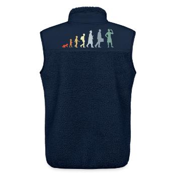 Evolution Cream Lovers - Unisex Sherpa Gilet by Stanley/Stella - navy - Back - AI Model Male 178 light (178cm)