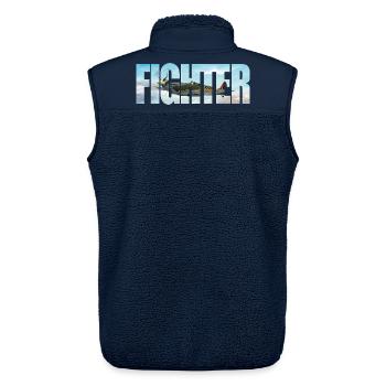 Fighter Spitfire - Unisex Sherpa Gilet by Stanley/Stella - navy - Back - AI Model Male 178 light (178cm)