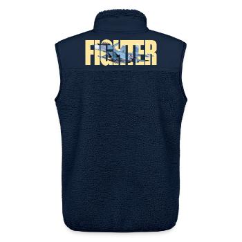 Fighter Su-30SM - Unisex Sherpa Gilet by Stanley/Stella - navy - Back - AI Model Male 178 light (178cm)