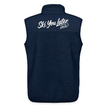 Ski you later at the bar - Unisex Sherpaweste von Stanley/Stella - Navy - Hinten - AI Model Male 178 light (178cm)
