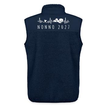 Nonno 2027 Battito Cardiaco Annuncio Gravidanza - Unisex Sherpaweste von Stanley/Stella - Navy - Hinten - AI Model Male 178 light (178cm)