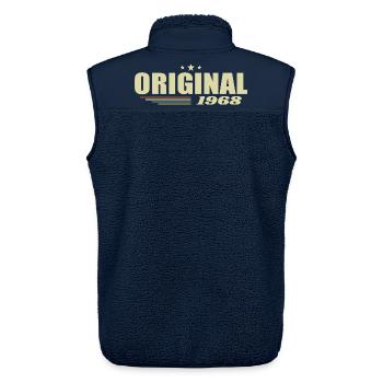 57. Geburtstag 57 Jahre Original 1968 - Unisex Sherpaweste von Stanley/Stella - Navy - Hinten - AI Model Male 178 light (178cm)