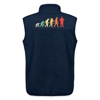 Arzt Evolution Doktor Für Assistenzärzte Mediziner - Unisex Sherpaweste von Stanley/Stella - Navy - Hinten - AI Model Male 178 light (178cm)