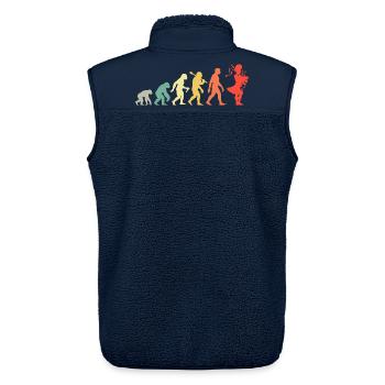 Retro Dudelsack Evolution Für Dudelsackspieler - Unisex Sherpaweste von Stanley/Stella - Navy - Hinten - AI Model Male 178 light (178cm)